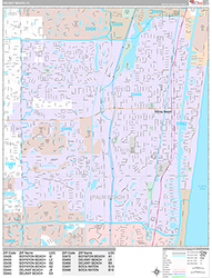 Delray Beach Wall Map Premium Style 2026